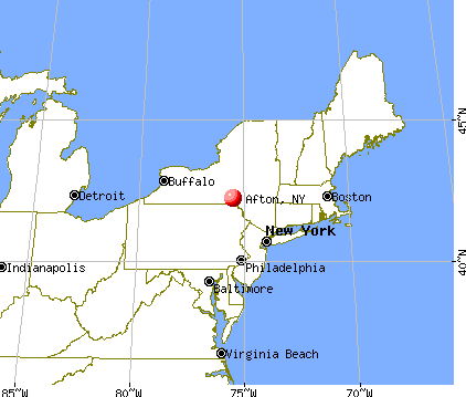 Afton, New York map
