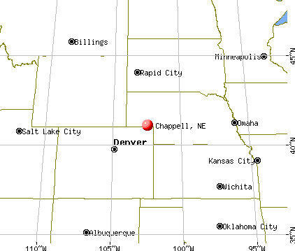 Chappell, Nebraska map