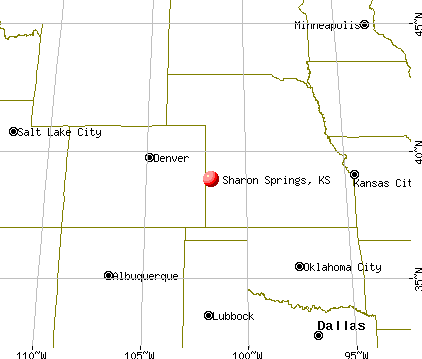 Sharon Springs, Kansas map