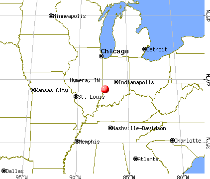 Hymera, Indiana map