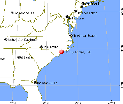 Holly Ridge, North Carolina map