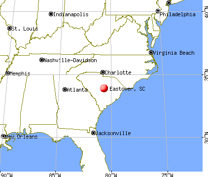 Eastover, South Carolina map