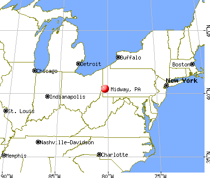 Midway, Pennsylvania map