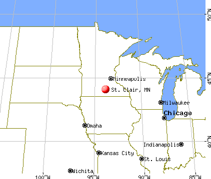 St. Clair, Minnesota map