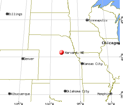 Harvard, Nebraska map