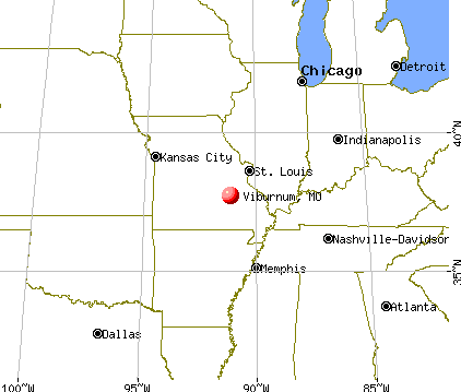 Viburnum, Missouri map