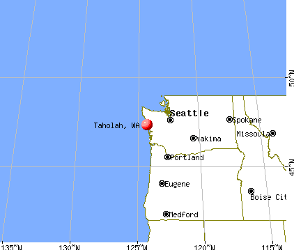 Taholah, Washington map