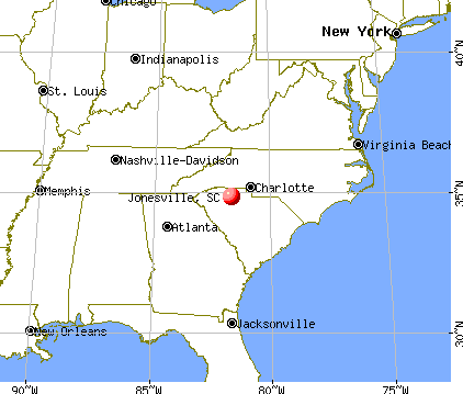 Jonesville, South Carolina map