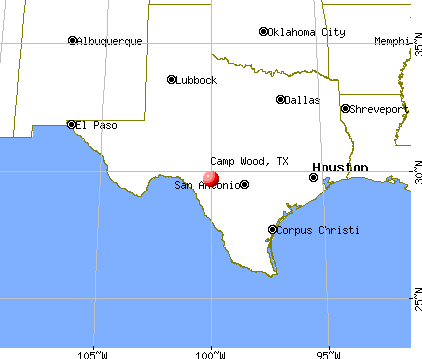 Camp Wood, Texas map