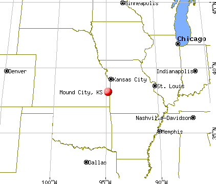 Mound City, Kansas map