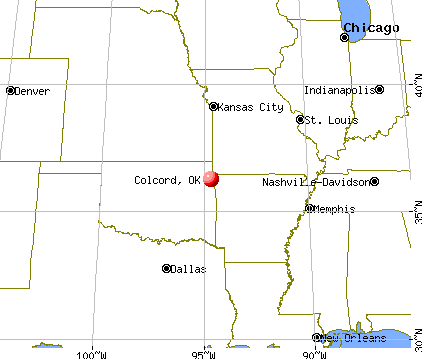 Colcord, Oklahoma map