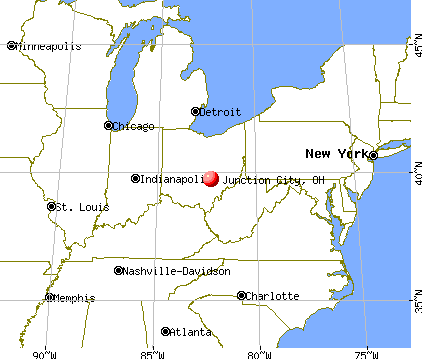 Junction City, Ohio map