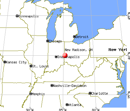 New Madison, Ohio map