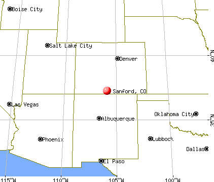 Sanford, Colorado map