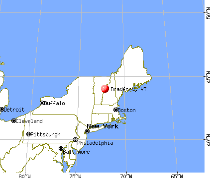 Bradford, Vermont map