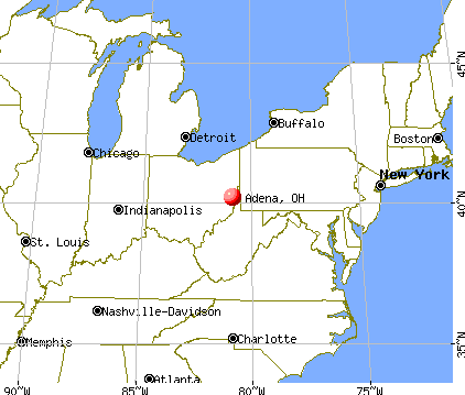 Adena, Ohio map