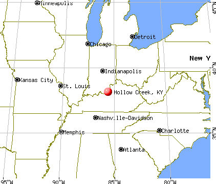 Hollow Creek, Kentucky map