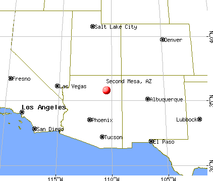 Second Mesa, Arizona map