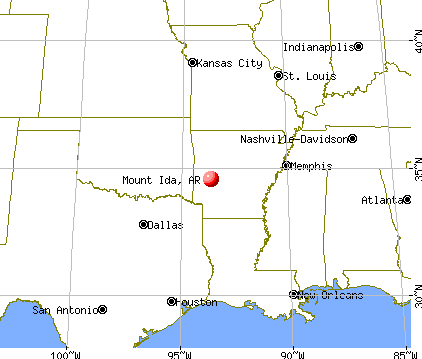 Mount Ida, Arkansas map