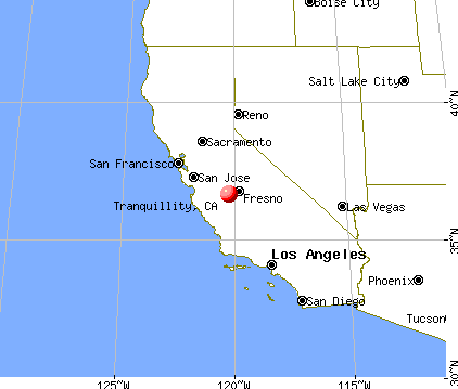 Tranquillity, California map