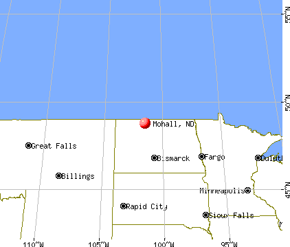 Mohall, North Dakota map