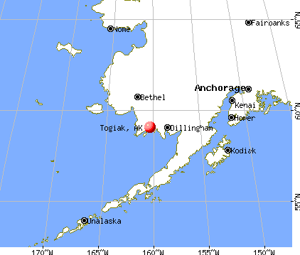 Togiak, Alaska map