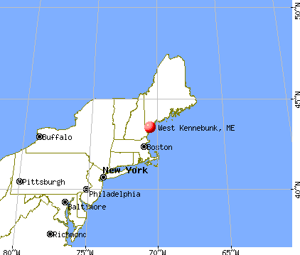 West Kennebunk, Maine map