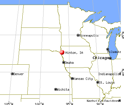 Hinton, Iowa map