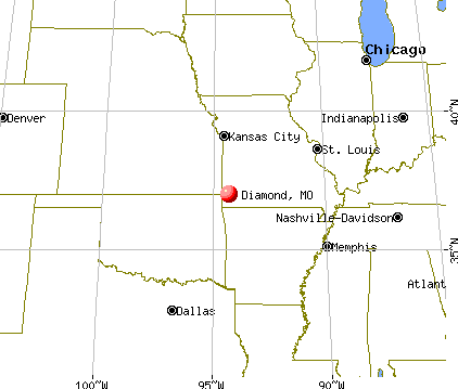 Diamond, Missouri map