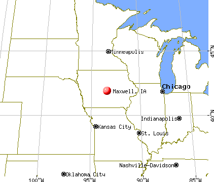 Maxwell, Iowa map
