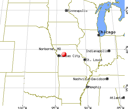 Norborne, Missouri map
