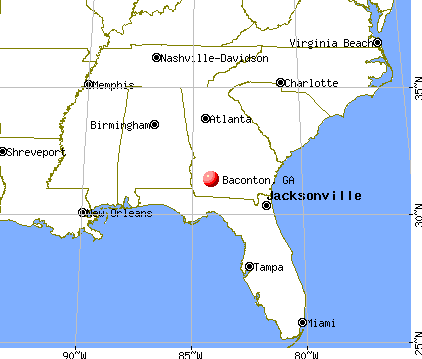 Baconton, Georgia map