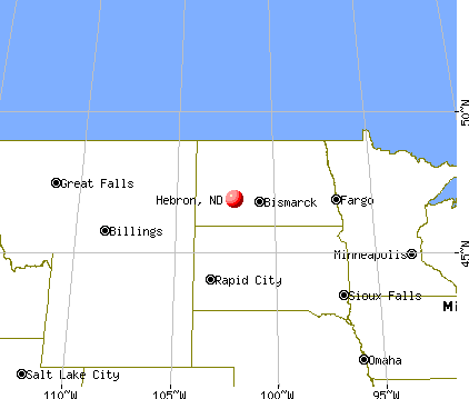 Hebron, North Dakota map