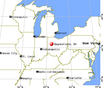 Waynesfield, Ohio map