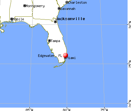 Edgewater, Florida map
