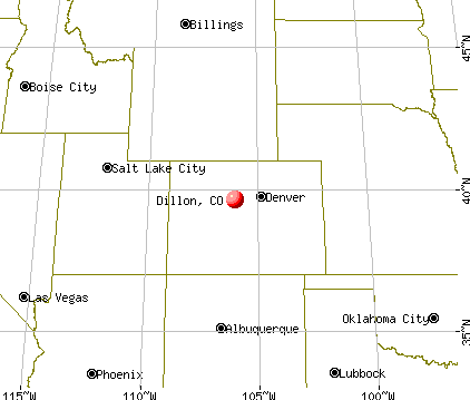 Dillon, Colorado map