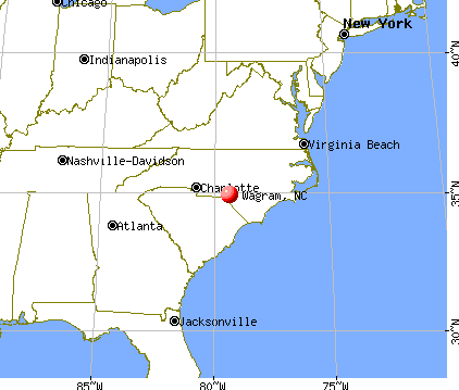 Wagram, North Carolina map