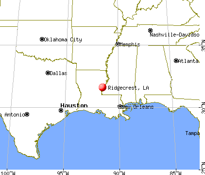 Ridgecrest, Louisiana map