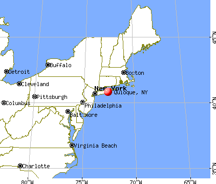 Quioque, New York map