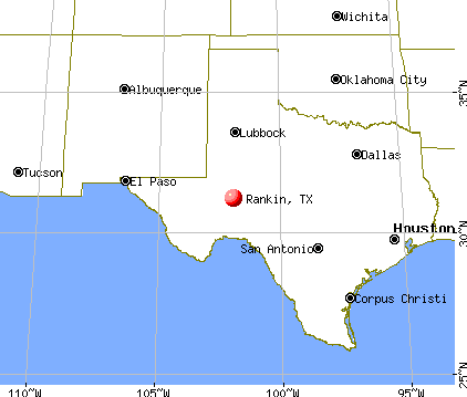 Rankin, Texas map