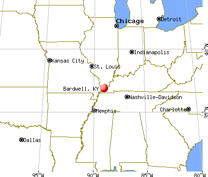 Bardwell, Kentucky map