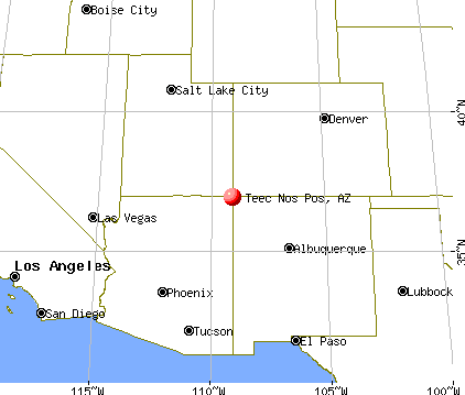 Teec Nos Pos, Arizona map