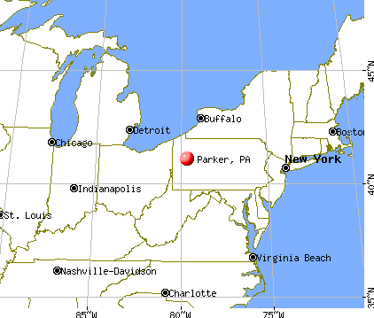 Parker, Pennsylvania map