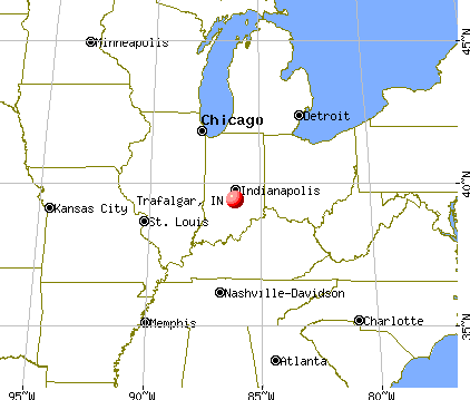 Trafalgar, Indiana map
