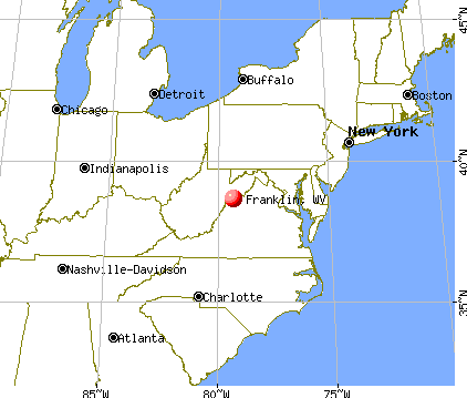 Franklin, West Virginia map