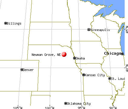 Newman Grove, Nebraska map