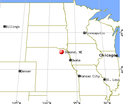 Osmond, Nebraska map