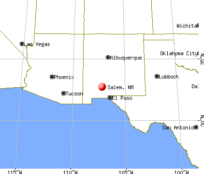 Salem, New Mexico map
