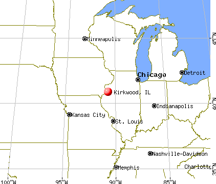 Kirkwood, Illinois map
