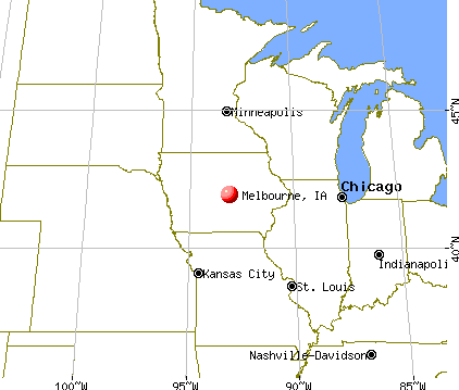 Melbourne, Iowa map